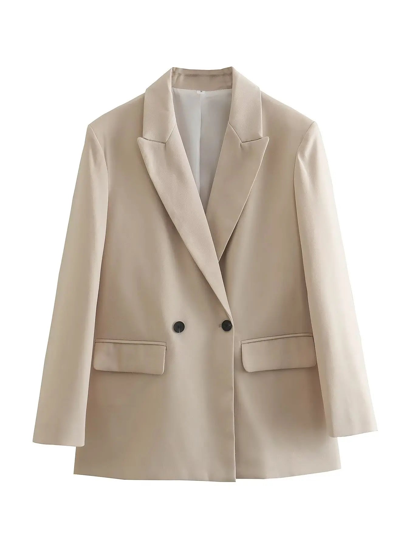 Classic Fit Women's Coat with Pockets and Buttons - BritishElegance