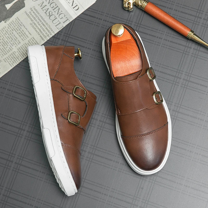 Zyden Genuine Leather Loafers