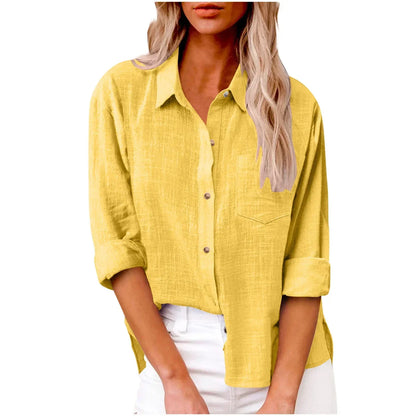 Ladies Classic Casual Linen Shirt