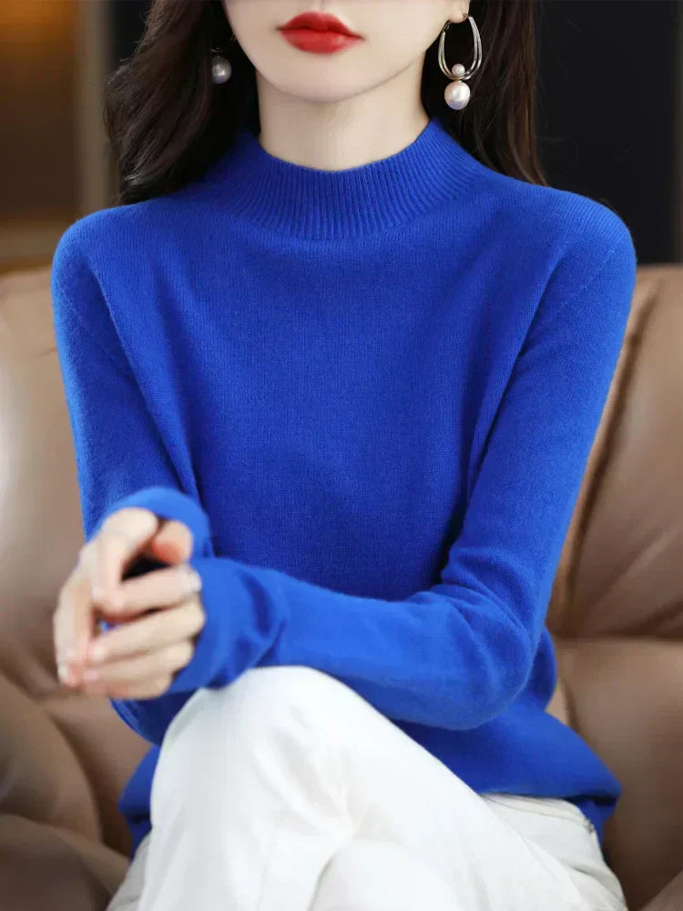Soft Women's Merino Wool Fitted Sweater