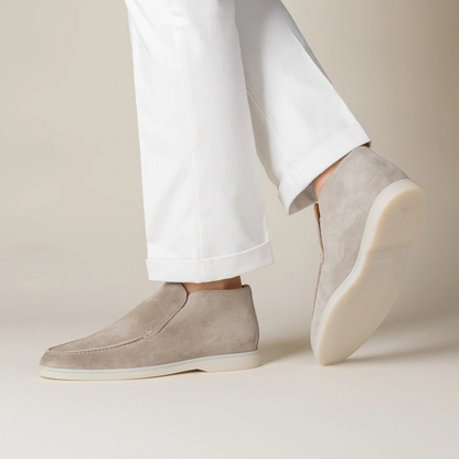 Men’s Suede Moc-Toe Chukka Loafers