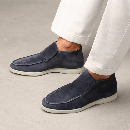 Men’s Suede Moc-Toe Chukka Loafers