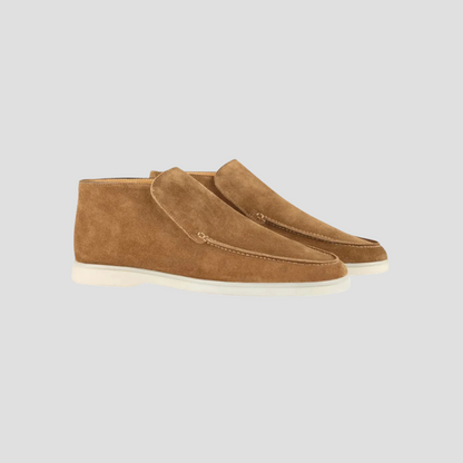 Men’s Suede Moc-Toe Chukka Loafers