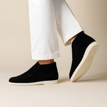 Men’s Suede Moc-Toe Chukka Loafers