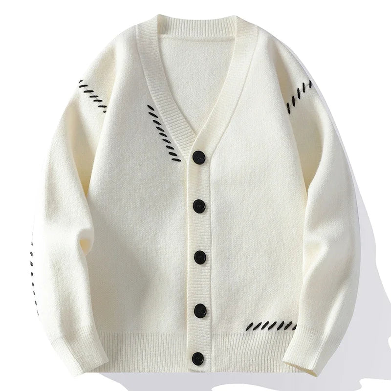 Vintage Style Knit V-Neck Cardigan Sweater