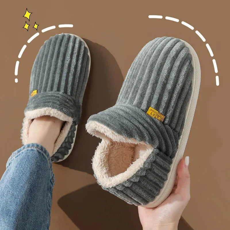 Cozy Faux Fur Slide Slippers – Soft Warm Indoor Shoes