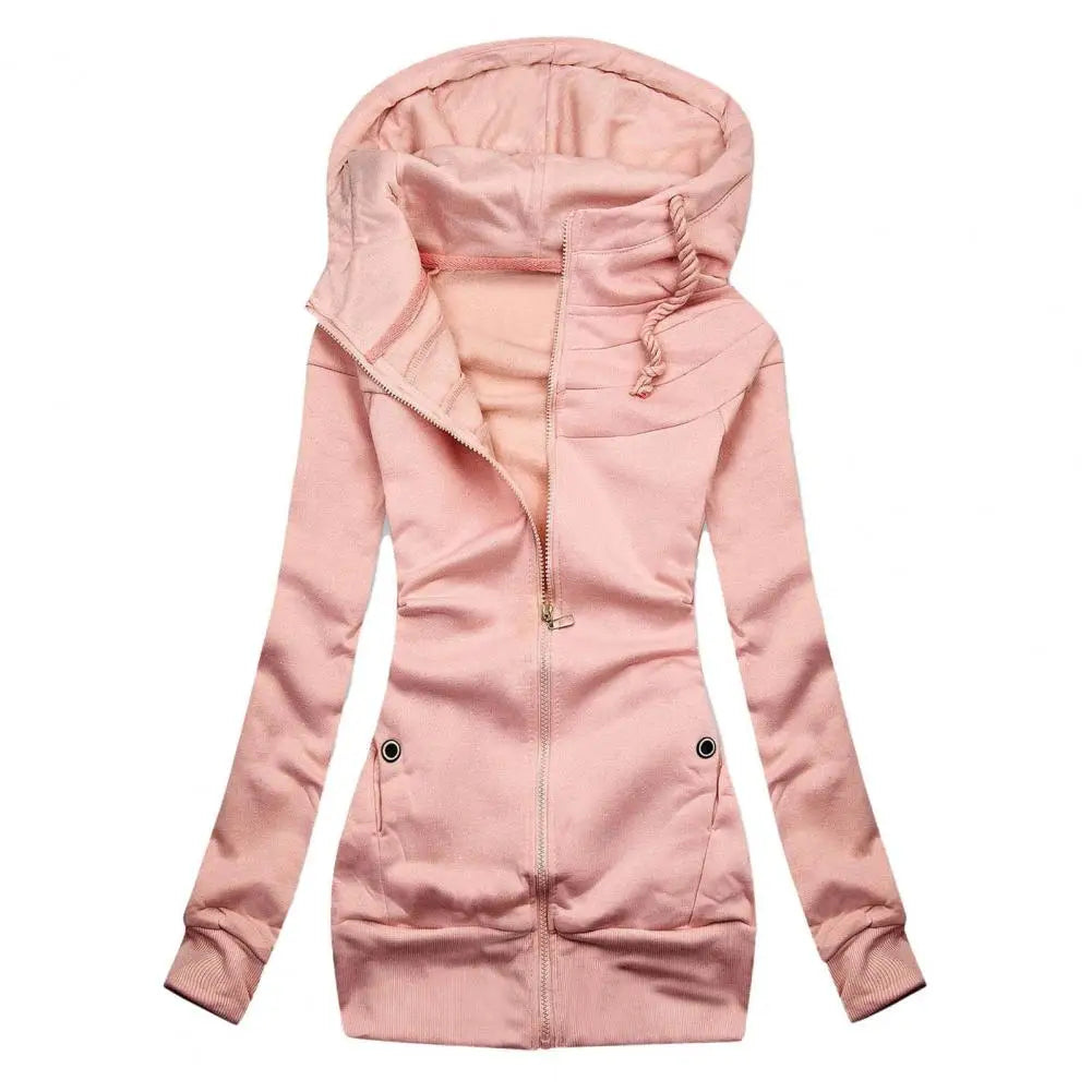 Women's Cozy Fit Zip Up Winter Hoodie Jacket
