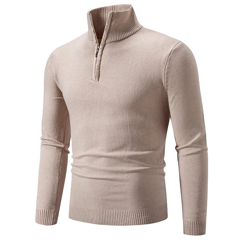 Comfy Men's Quarter Zip Winter Sweater