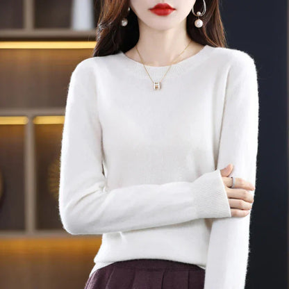 Soft Women's Merino Wool Crew Neck Sweater