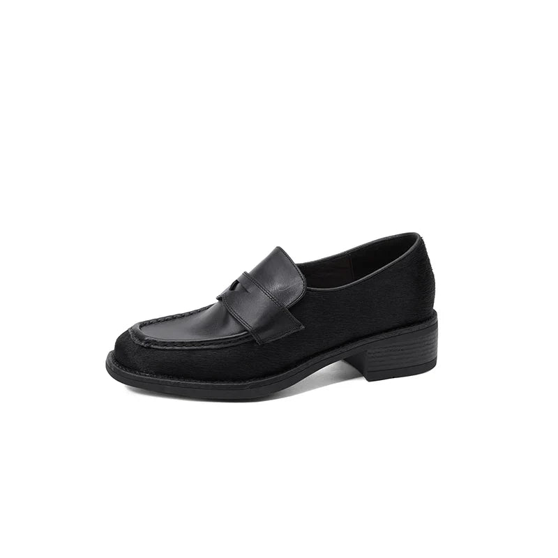 Brown Leather Slip On Shoes