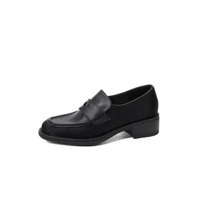 Brown Leather Slip On Shoes
