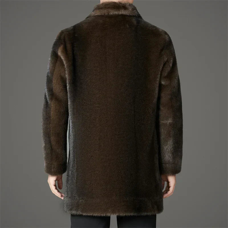 Cevori Reversible Winter Style Faux Fur Coat