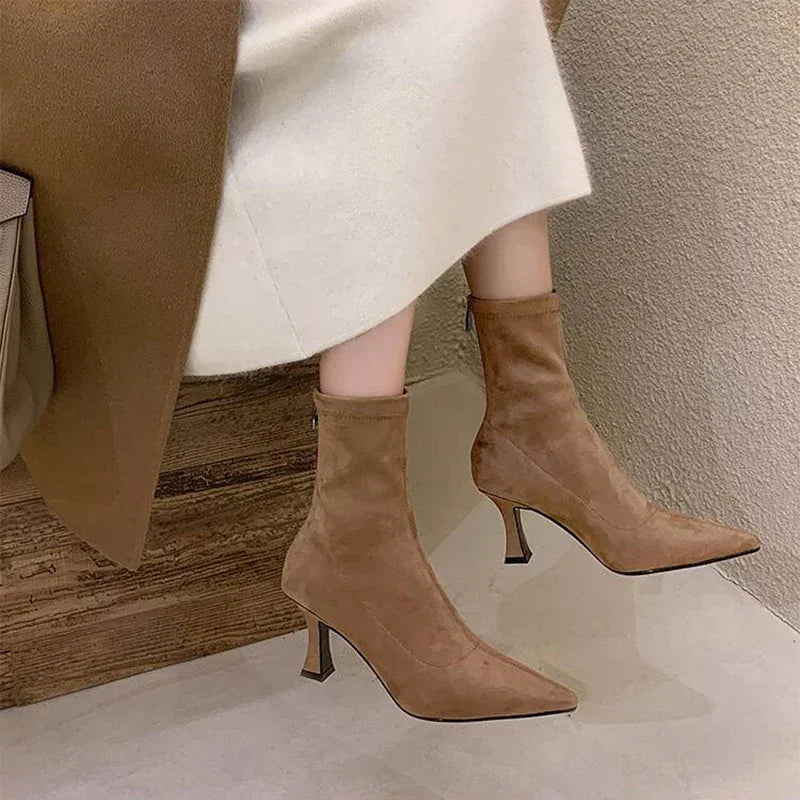 Ladies High Heel Ankle Boots