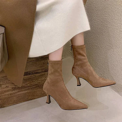 Ladies High Heel Ankle Boots