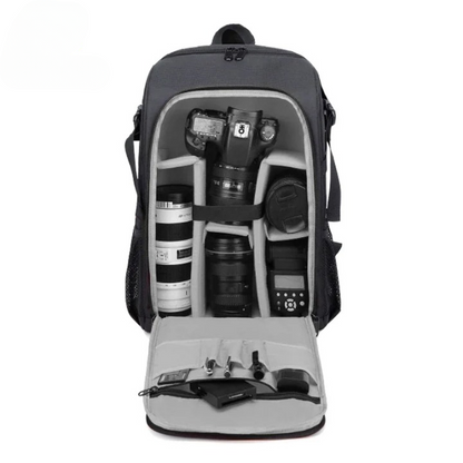 Waterproof Oxford Camera Backpack with Multi-Compartment Storage – Elric
