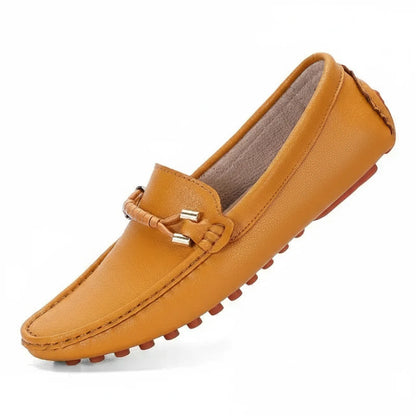 Genuine Leather Slip On Moccasin Shoes