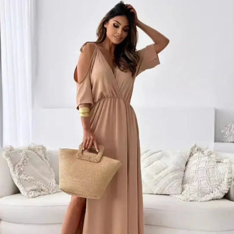 Beautiful Off Shoulder Long Evening Dress - BritishElegance