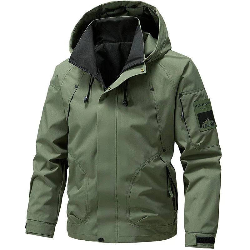Cevori Hooded Zip Enclosure Ski Jacket