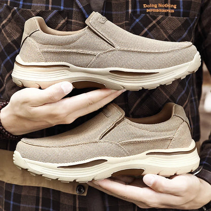 Breathable Canvas Loafers Blue