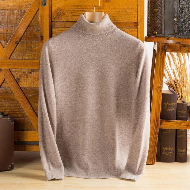 Luxury Soft Cashmere Men's Turtleneck Sweater
