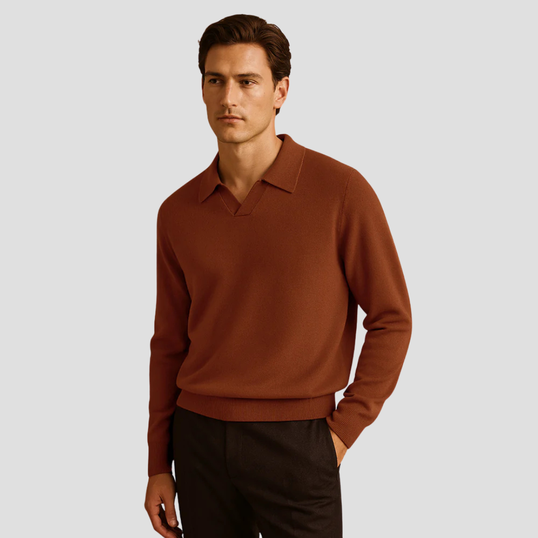Men’s Resort Collar Knit Sweater
