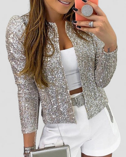 Women’s Gold Sequin Party Blazer