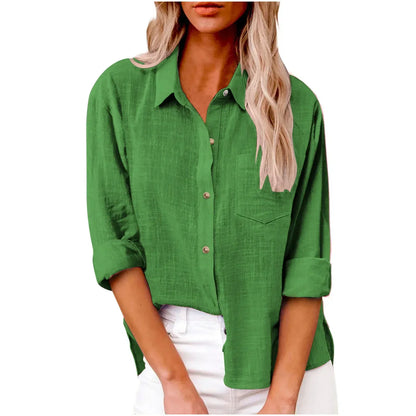 Ladies Classic Casual Linen Shirt