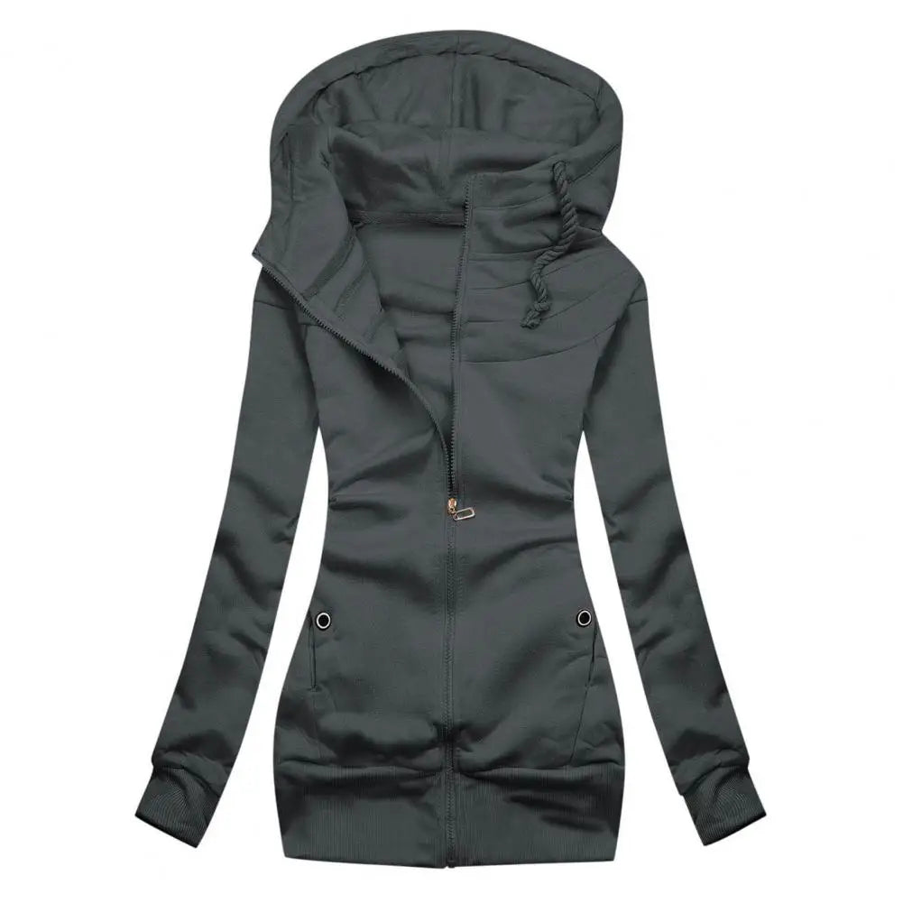 Women's Cozy Fit Zip Up Winter Hoodie Jacket - BritishElegance