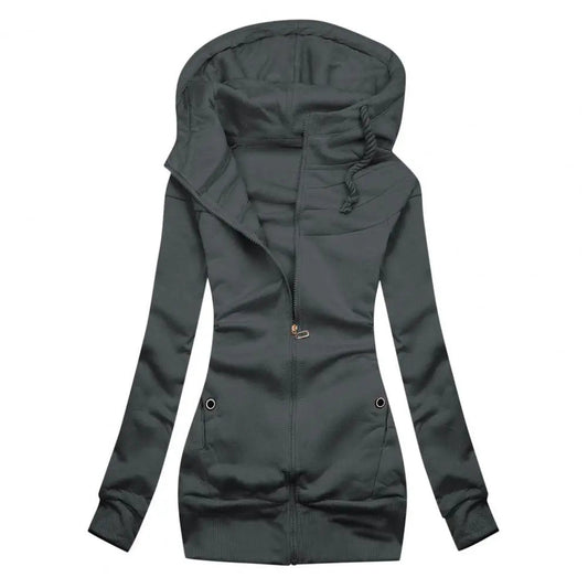 Women's Cozy Fit Zip Up Winter Hoodie Jacket - BritishElegance