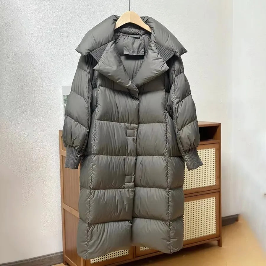 Warm 90% Down Filled Women's Puffer Parka Coat