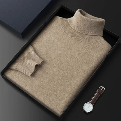 Luxury Soft Cashmere Men's Turtleneck Sweater - BritishElegance