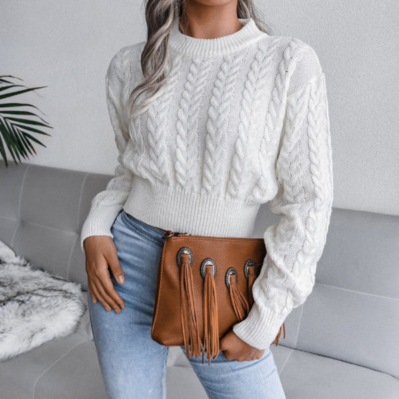 Women's Fashionable Jaguar Print Jumper Sweater