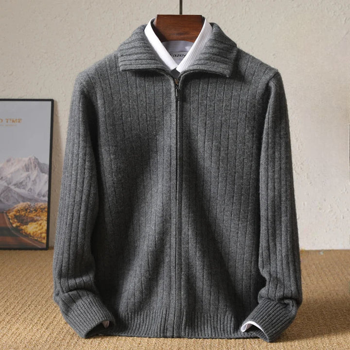 Russell Men’s Cashmere Cardigan – Luxury Knit Sweater with Classic Fit