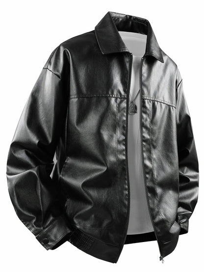 Classic Biker Leather Coat