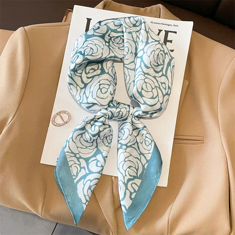 Soft Plaid Scarf for Women Neck Hair Accessory