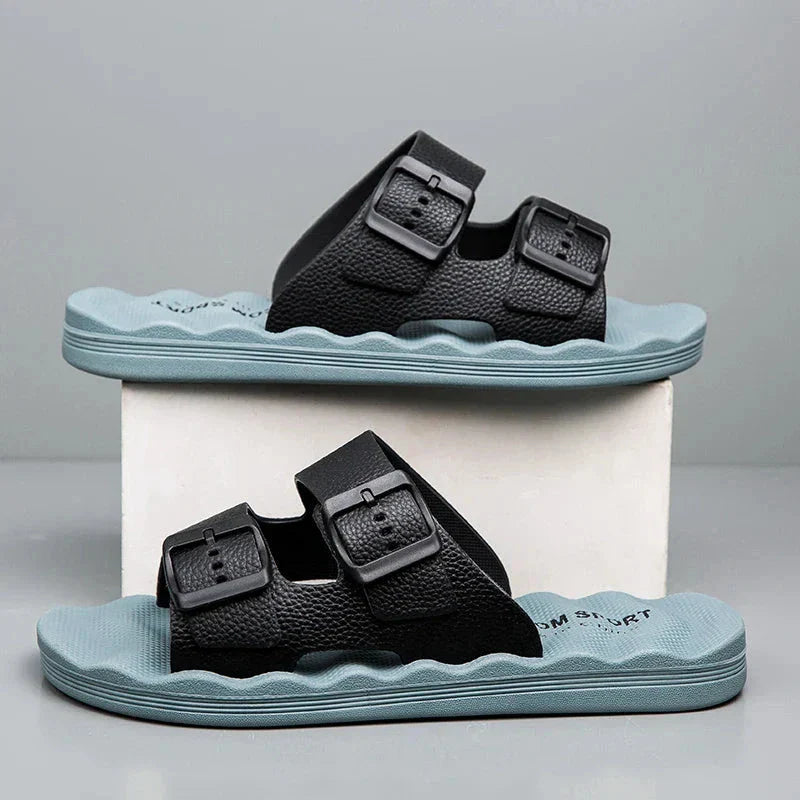 Delmar | Comfort Slides – Adjustable Dual-Strap Sandals with Ergonomic Sole