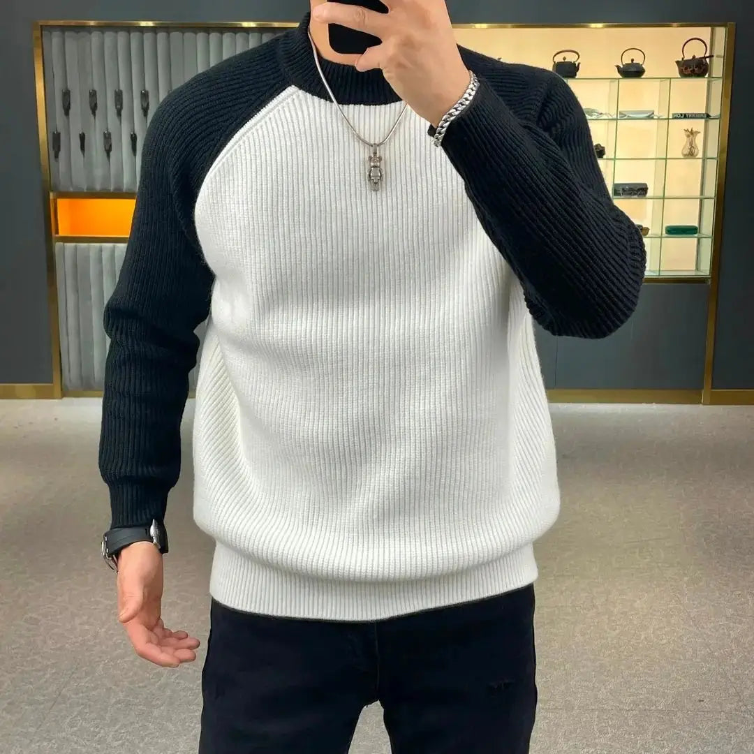 Multicolored Crew Neck Mens Sweater