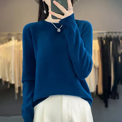 Cozy Women's Crew Neck Merino Wool Sweater
