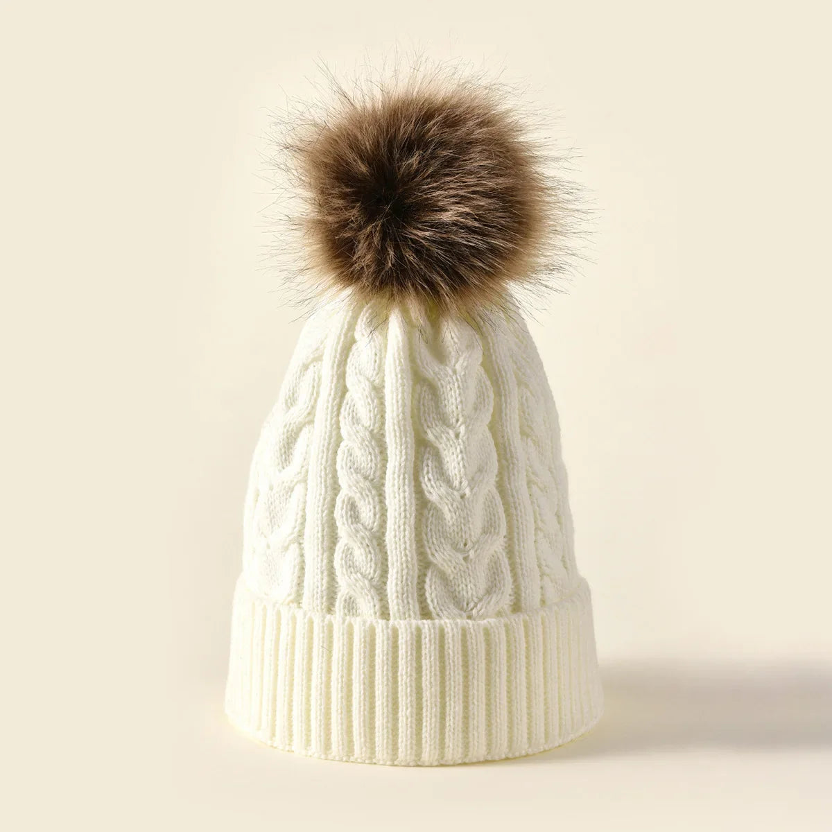 Soft Pom Pom Winter Beanie for Women