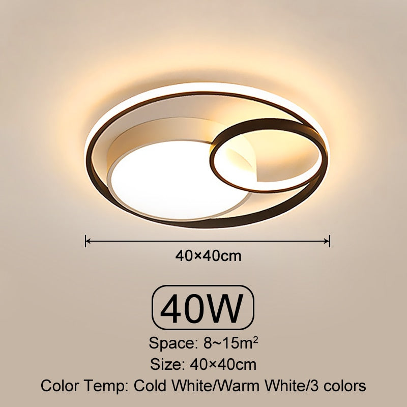 Modern Endless Ring LED Ceiling Lamp