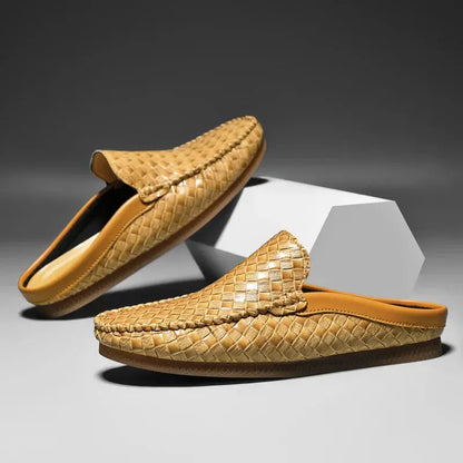 Nodo | Leather Mules – Handwoven Craftsmanship & Modern Elegance