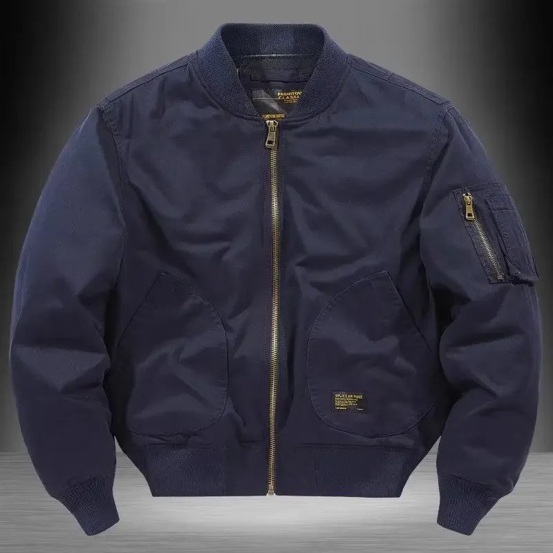 Casual Classic Cotton Bomber Jacket – Comfortable Street Style