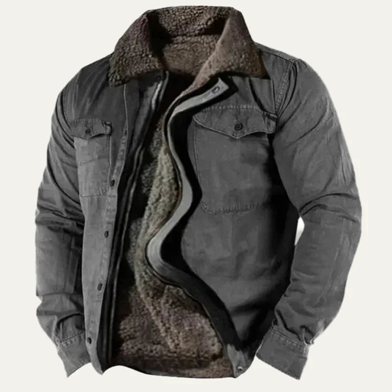 Men’s Field Jacket with Faux Fur Collar