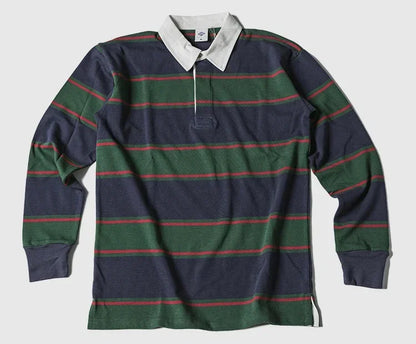 Classic Striped Preppy Polo Shirt Men's Long Sleeve Tee