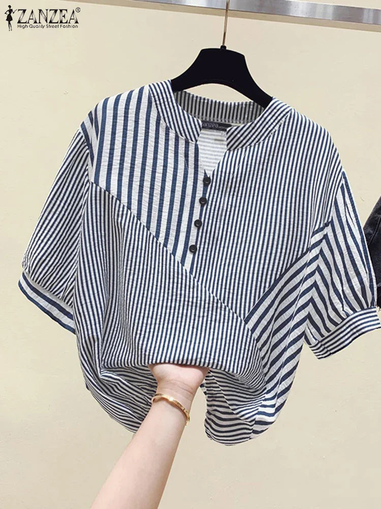 Classic Women's Vertical Stripe Top