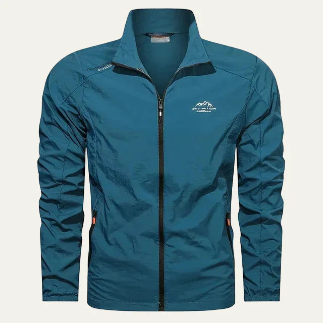 Men’s Lightweight Stand Collar Zip Windbreaker