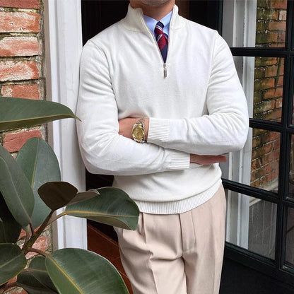 Men’s Refined Quarter Zip Knit Sweater