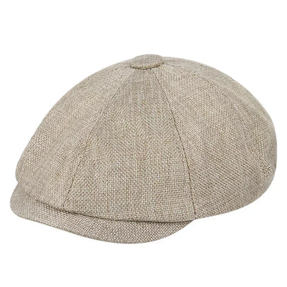 Classic Wool Newsboy Flat Cap - Traditional Unisex Hat