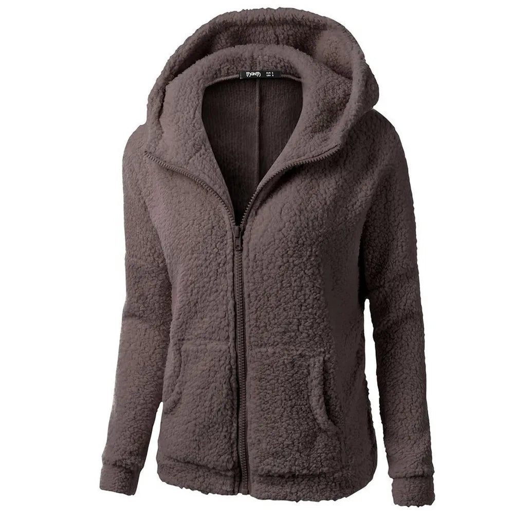 Cozy Women's Faux Fur Hooded Jacket for Winter