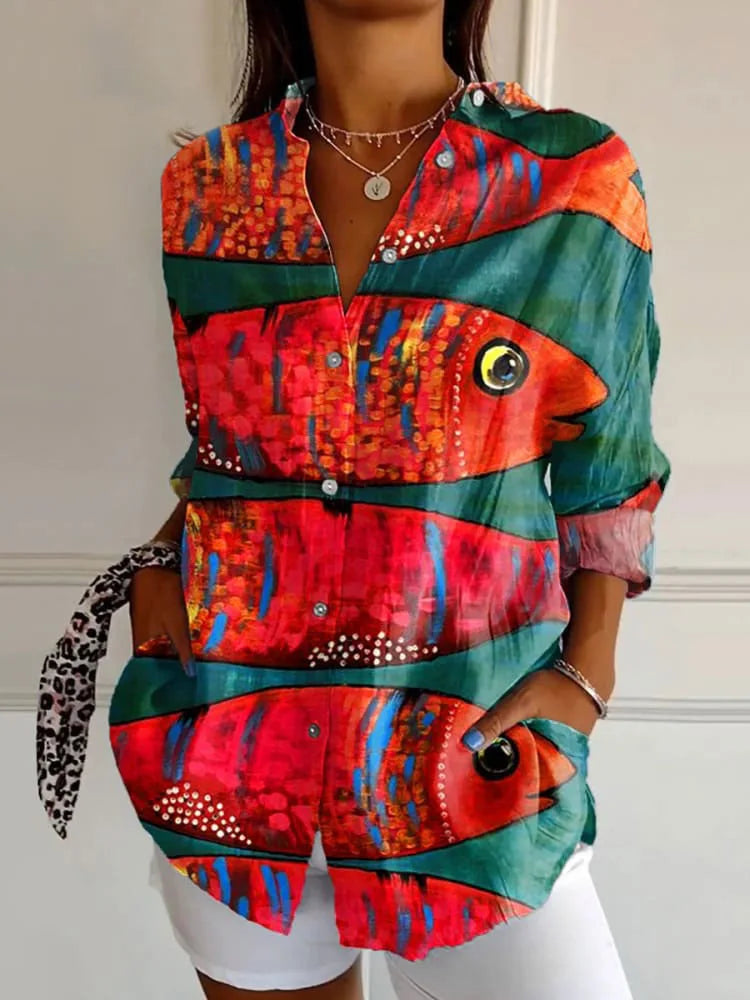 Beautiful Flower Women's Blouse Shirt
